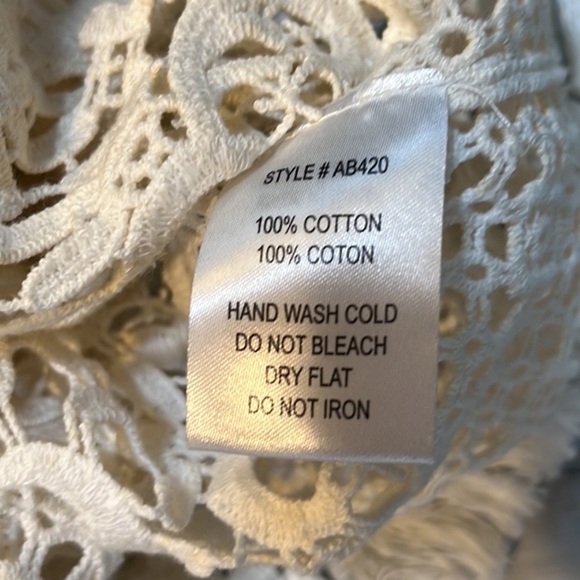 Anthro’s,Baraschi,Exquisite Crocheted & Fringed,Top,Wear Any Color Under!Size S - Picture 7 of 13